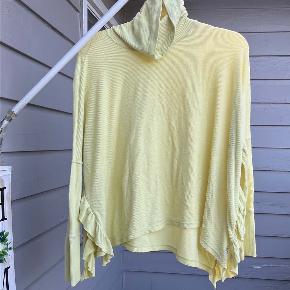 FP Movement by Free People Soft Yellow Cowl Neck Sweater